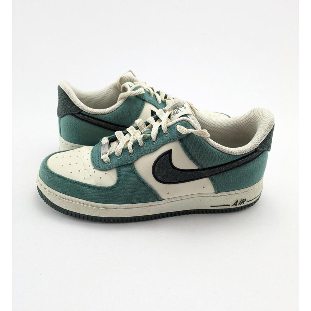 Mens Nike Air Force 1 Green White Canvas Basketball Shoes FQ8713-100 Size 8